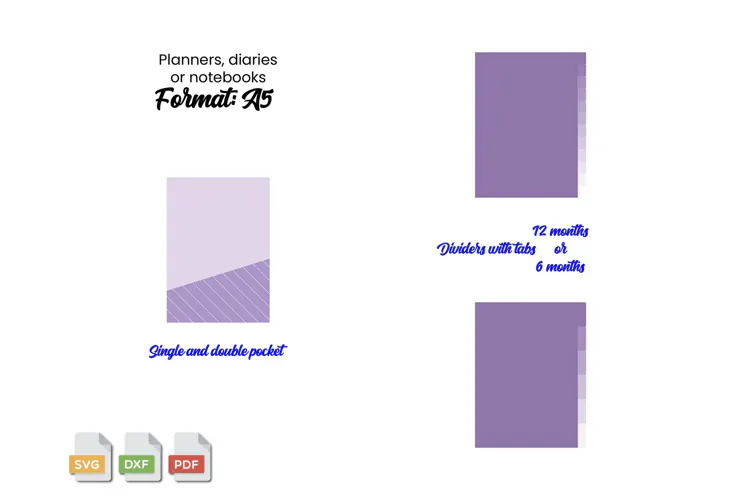 Tabbed dividers with pockets for A5