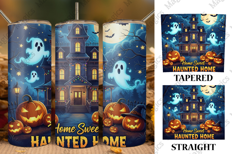 Haunted Sweet Home Halloween Tumbler Wrap