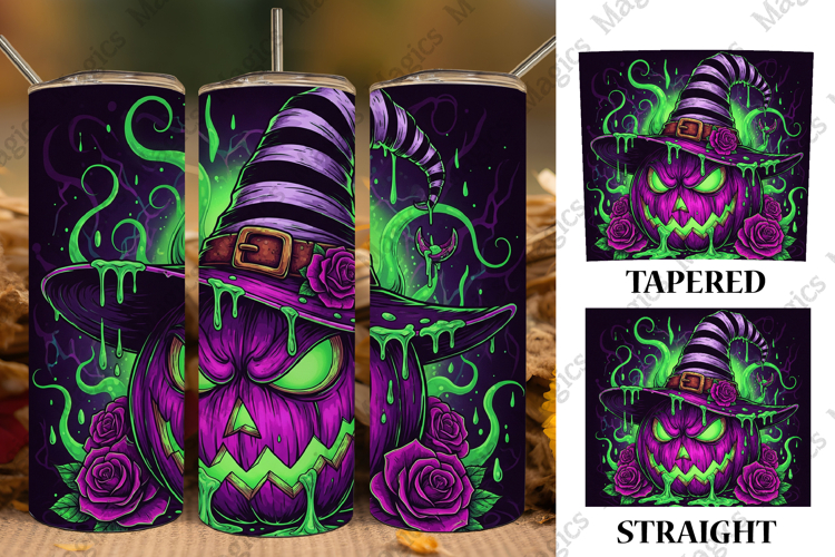 Halloween Pumpkin Tumbler Wrap