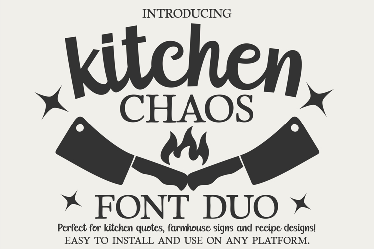 Kitchen Chaos Font Duo
