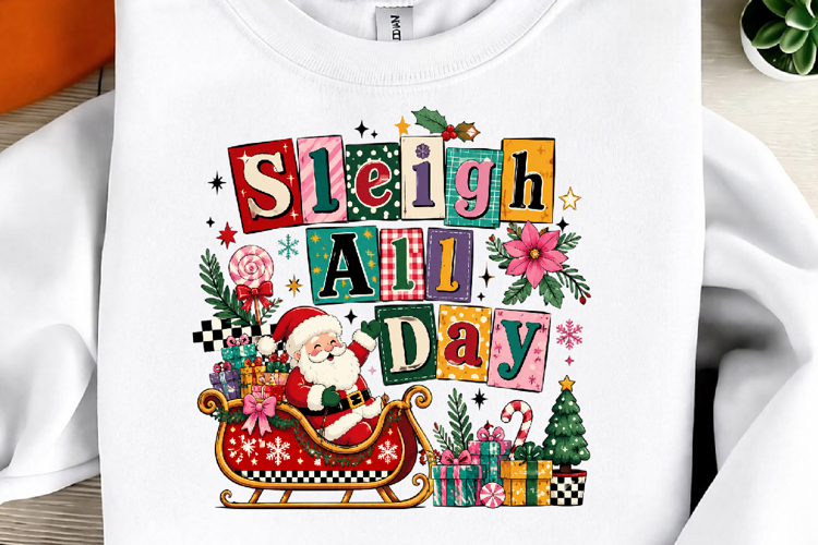 Sleigh All Day Santa Sleigh Collage