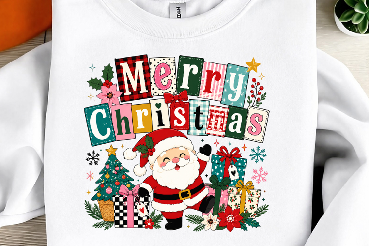 Merry Christmas Cute Santa Collage
