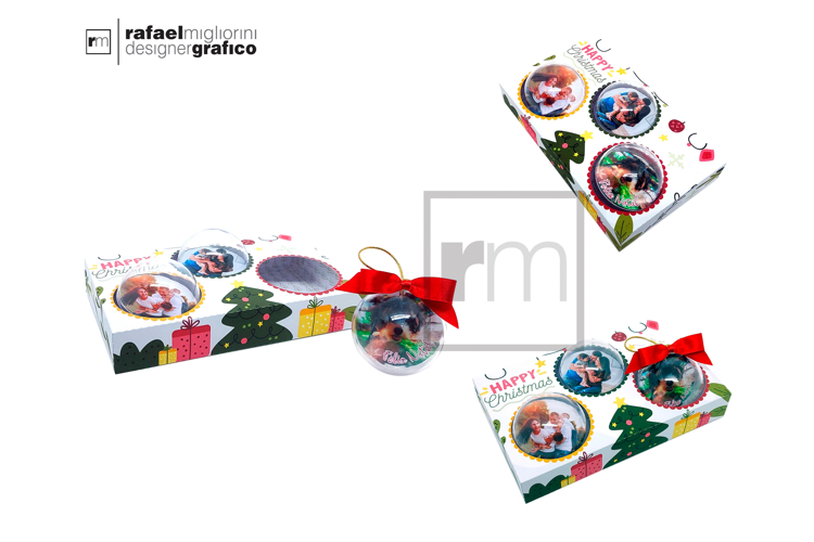 Box for 3 Christmas tree balls