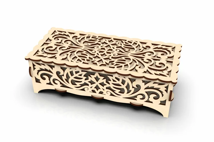 Box. Laser cut files, SVG cutting files, DXF CNC cut files.