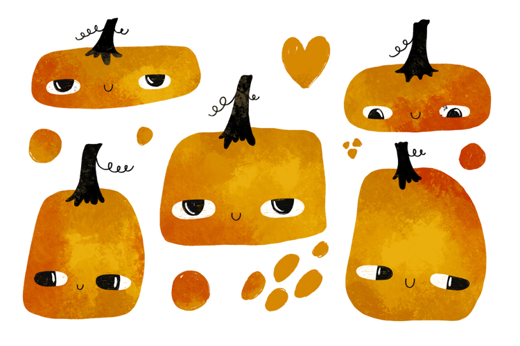 Halloween Pumpkins For October Holiday, Trick or Treat.