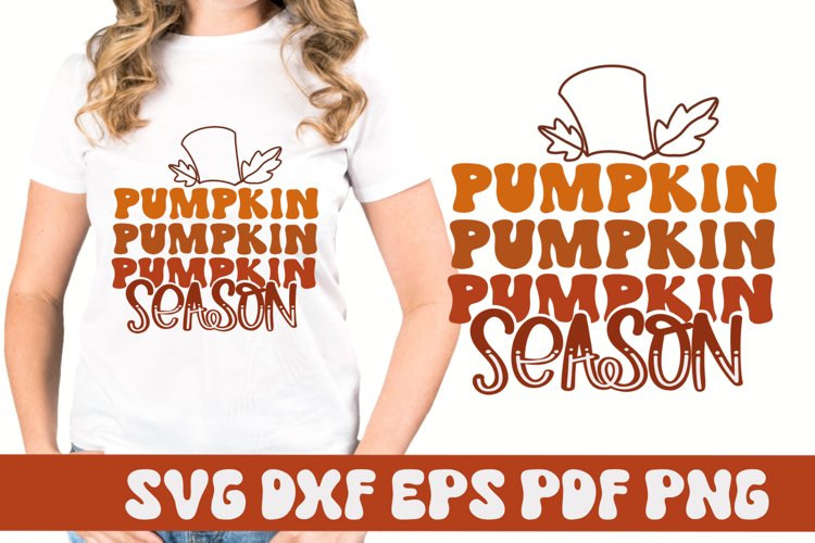 Pumpkin Season Retro SVG example image 1