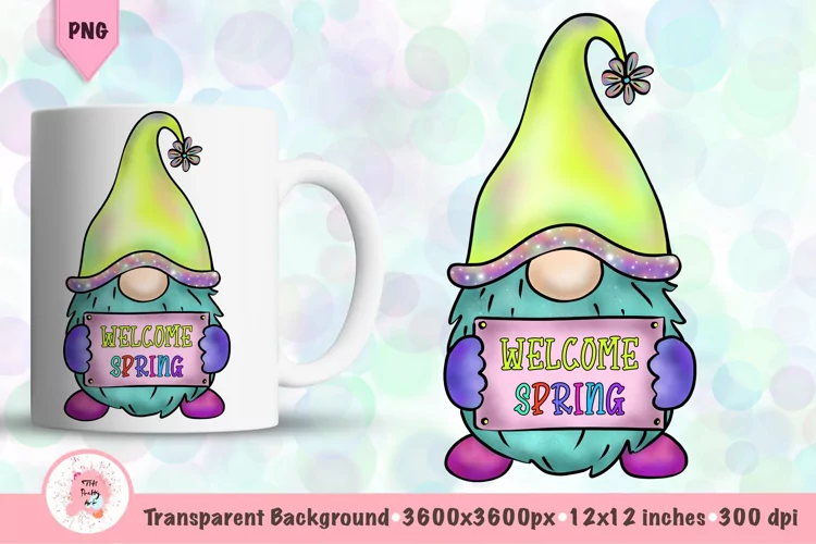 Spring Gnomes Png Sublimation, Spring Illustrations