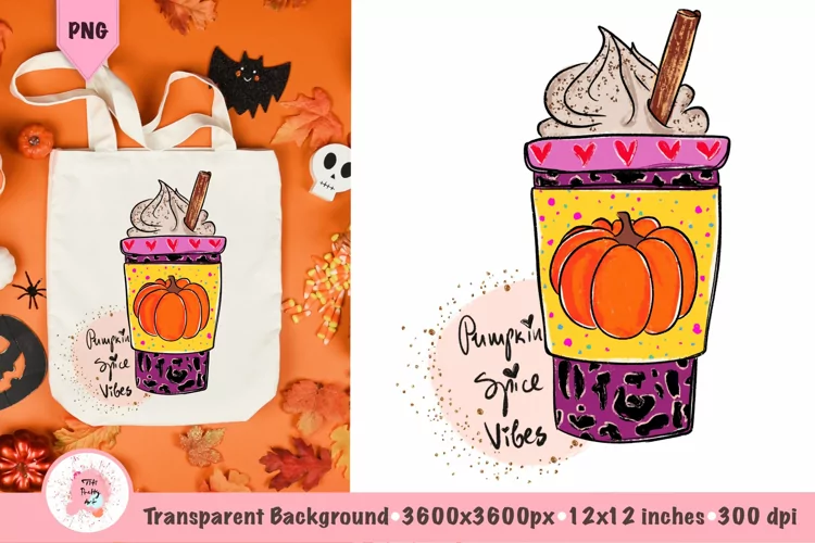 Pumpkin Spice Vibes PNG, Love Fall Most Of All, Happy Fall