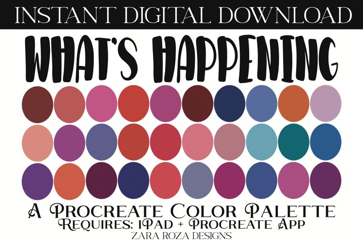 What’s Happening Procreate Color Palette