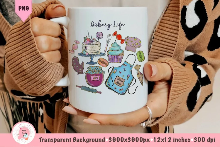 Bakery Life Sublimation PNG, Baking Clipart