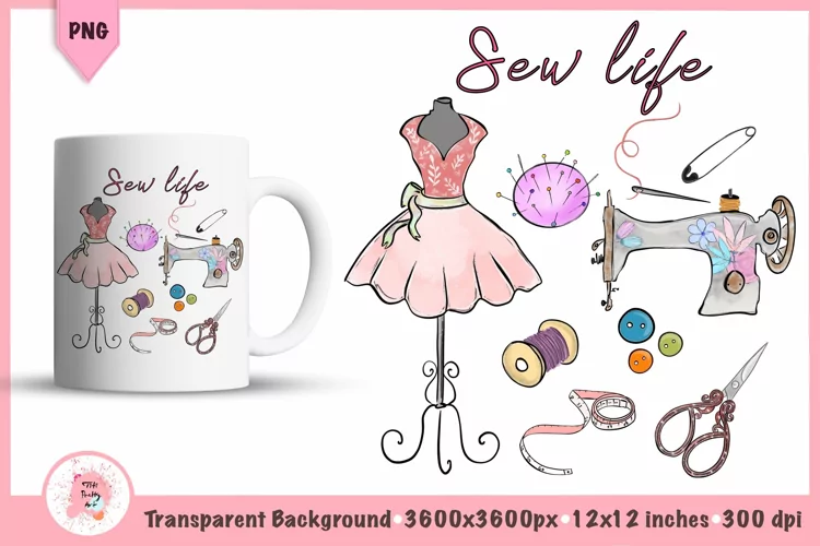 Sew Life Design PNG | Sewing PNG