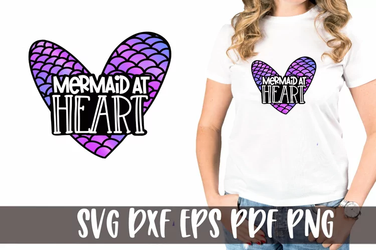 Mermaid at Heart Mermaid SVG