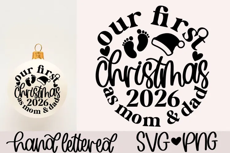 Our first christmas as mom and dad 2026 | Christmas 2026 SVG