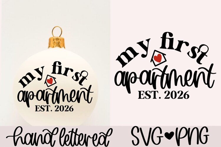 My first apartment est 2026 svg | Christmas ornament svg example image 1