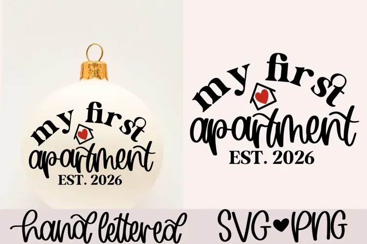 My first apartment est 2026 svg | Christmas ornament svg