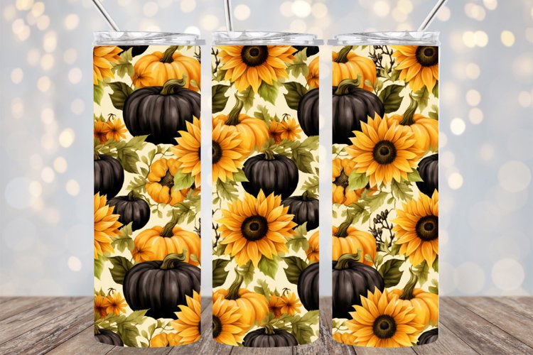 Black Pumpkins- 20oz Sublimation - PNG Digital Download