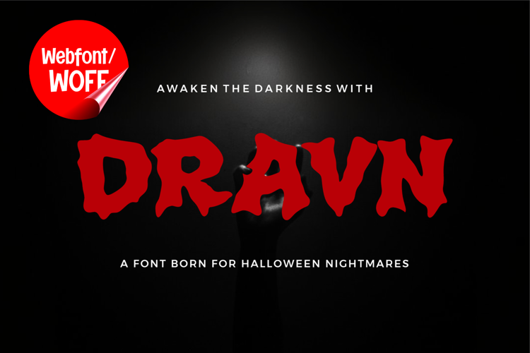 Dravn - Horror Webfont Spooky Halloween Typeface for Horror