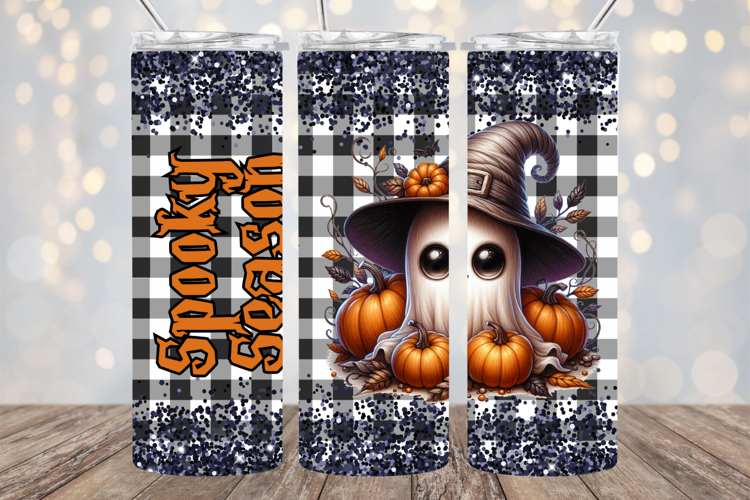Spooky Season Halloween 20oz Tumbler Wrap PNG Design