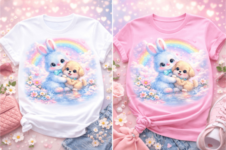 Easter bunny with dog