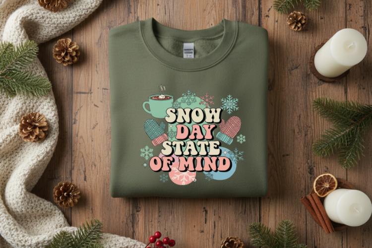Snow Day State of Mind PNG, Winter Sublimation Design Png