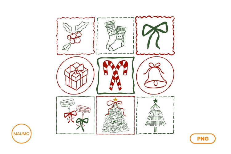 Hand drawn christmas tree