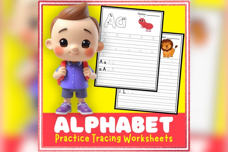 Alphabet Tracing Worksheet Image 24
