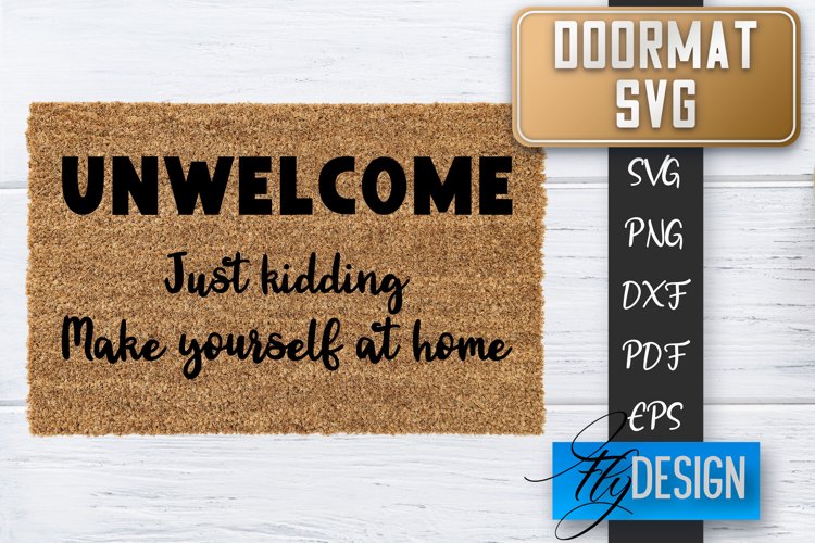 Doormat SVG Design | Welcom Home SVG | Home Decor SVG v.1 example image 1