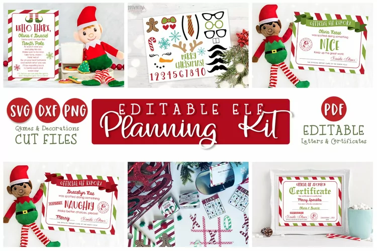 EDITABLE Elf Planning, Games, Letters/Cards & Adoption Kit