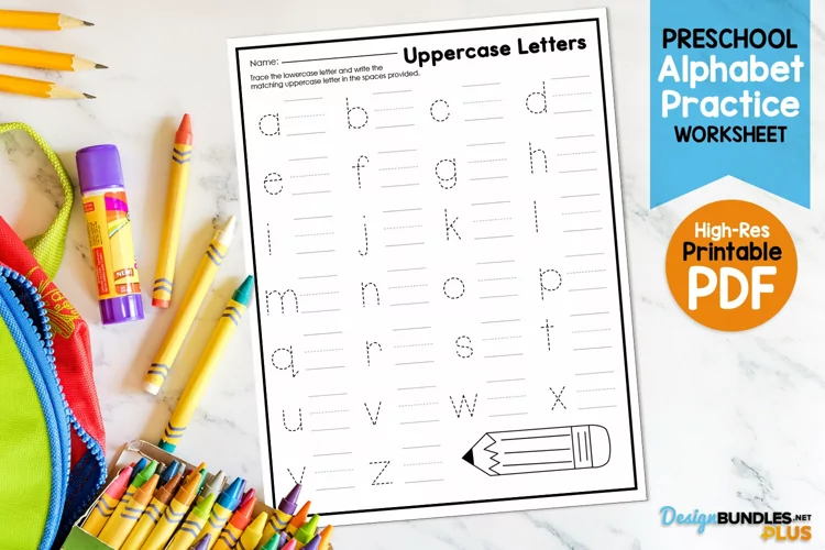 Preschool Uppercase Letter Practice Worksheet