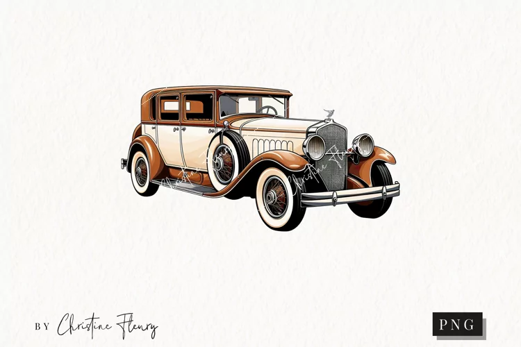 Vintage Goth Vintage Car Clipart | Halloween PNG