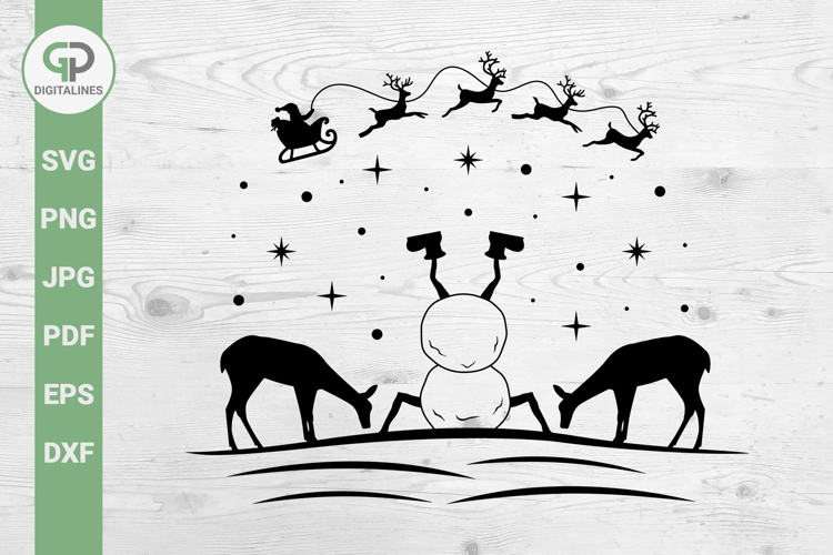 Upside Down Snowman SVG Christmas SVG