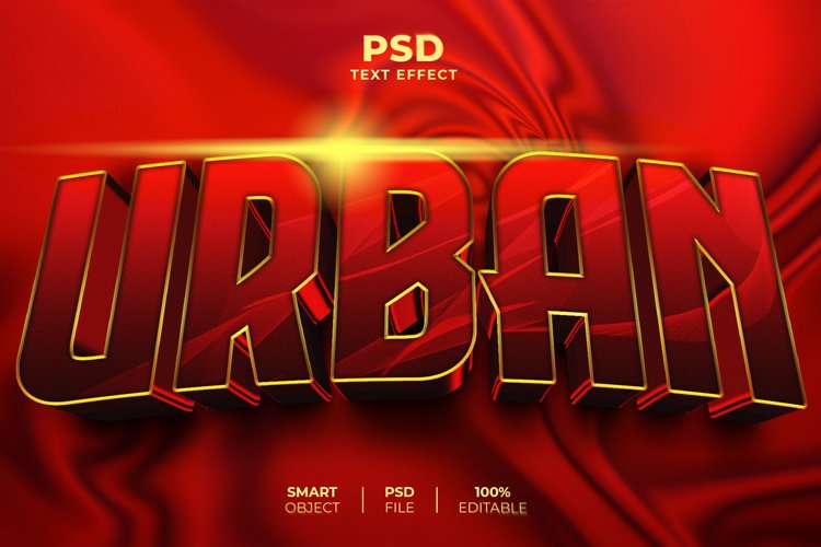 Urban 3D editable text effect example image 1