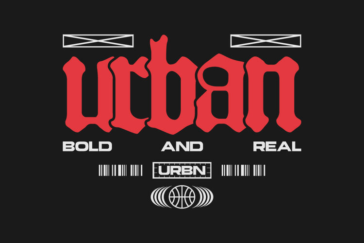 Urban Typography Streetwear T-shirt Design example image 1