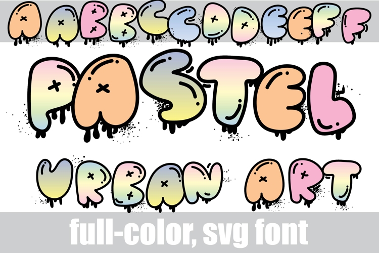 Urban Art Pastel Color Font