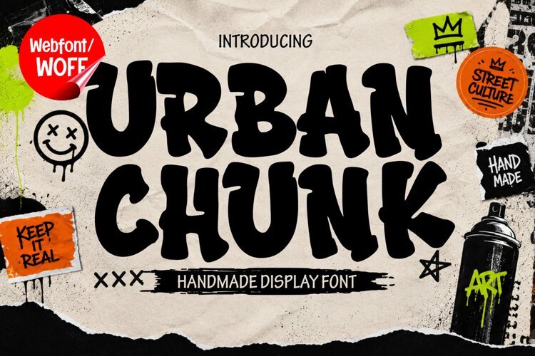 Urban Chunk - Awesome Graffiti Webfont example image 1