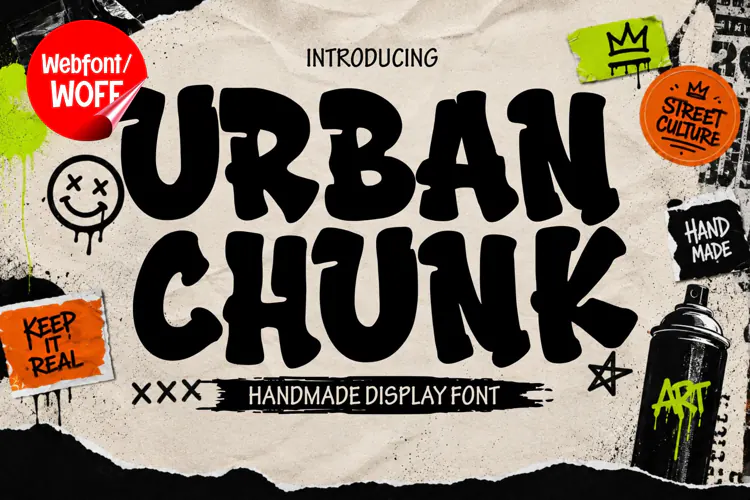 Urban Chunk - Awesome Graffiti Webfont