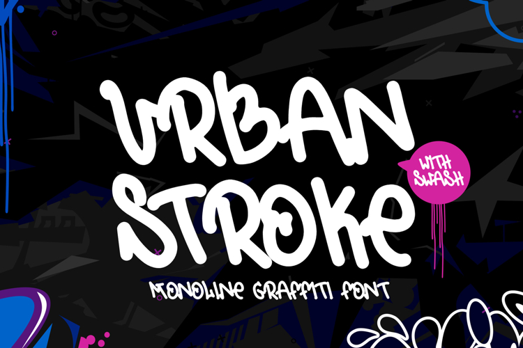 Urban Stroke - Natural Monoline HAndwritten Graffiti Font