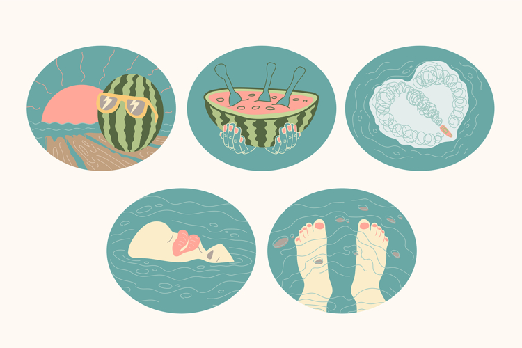 Summer Sketch Illustrations