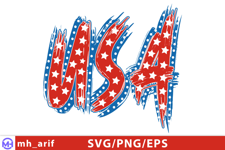 4th of July USA Hand-drawn PNG SVG T-shirt Design