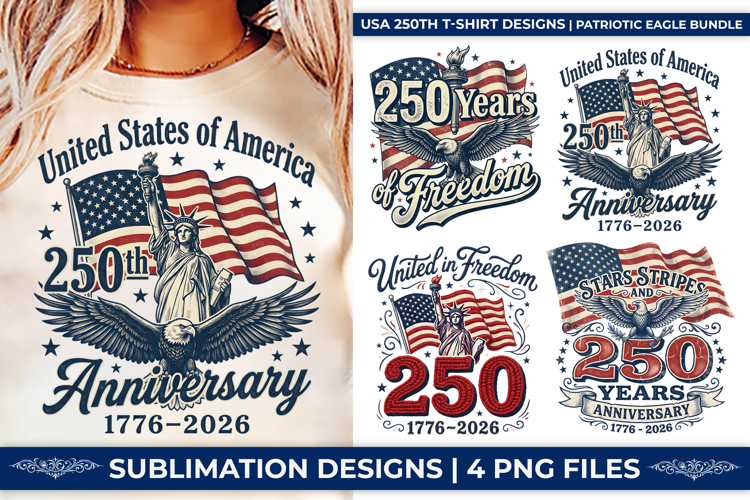 USA 250 Anniversary Liberty Eagle Semiquincentennial Design