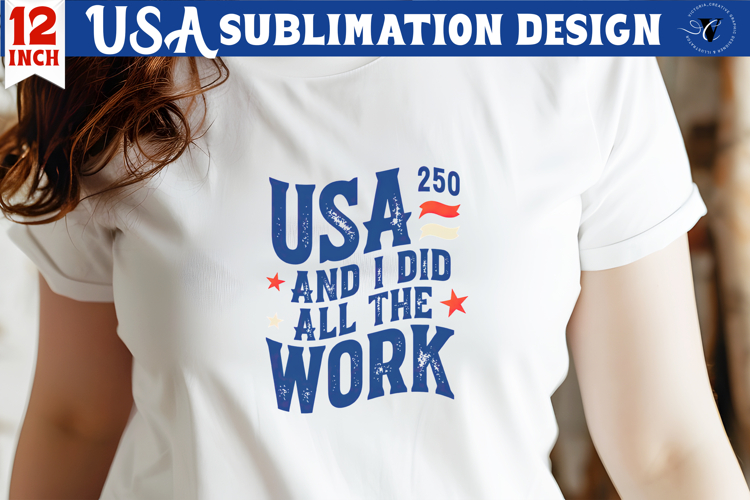 Patriotic sublimation | 4th of July | USA 250 example image 1