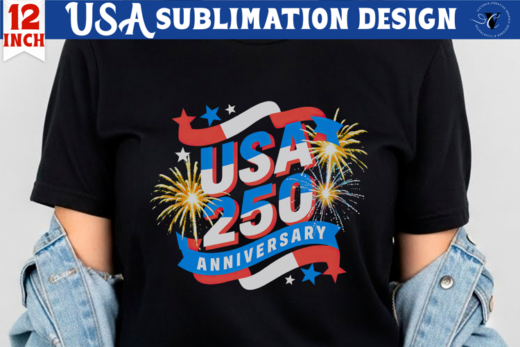 Patriotic sublimation | 4th of July | USA 250 Anniversary example image 1