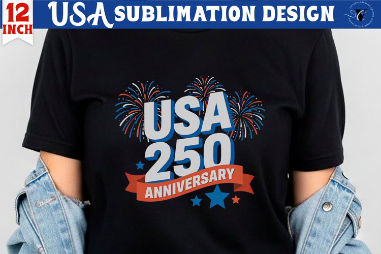 Patriotic sublimation | 4th of July | USA 250 Anniversary example image 1