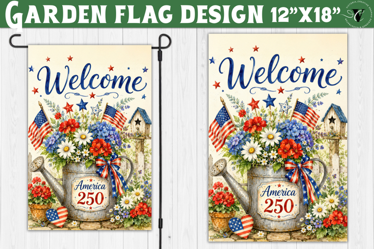 USA 250 Garden flag | Patriotic Welcome Yard Flag