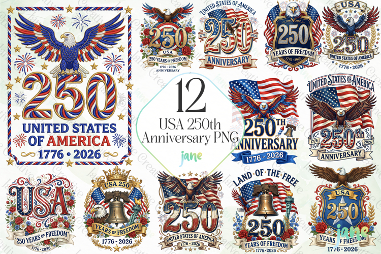 USA 250th Anniversary PNG Clipart
