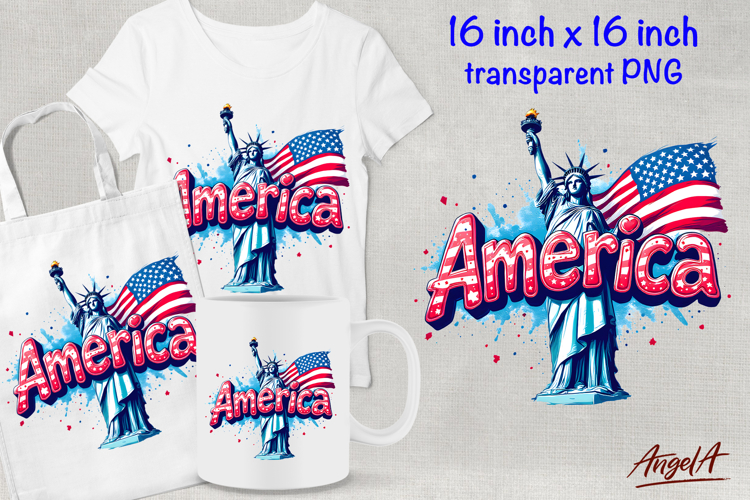 America text patriotic clipart, Statue of liberty clipart,