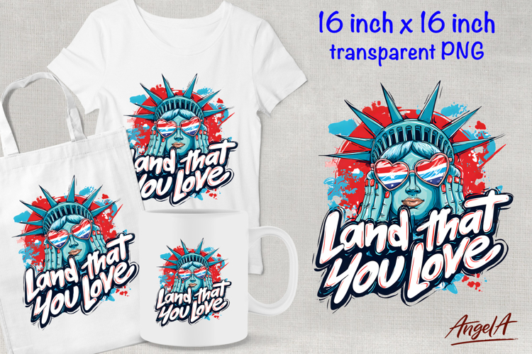 Statue of liberty clipart, Land that you love patriotic PNG
