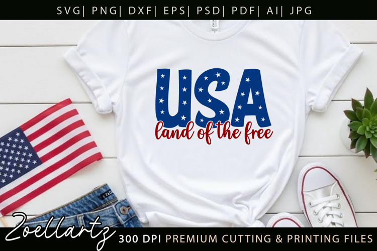 4th Of July SVG American Independence Day T-shirt Mug Design example image 1