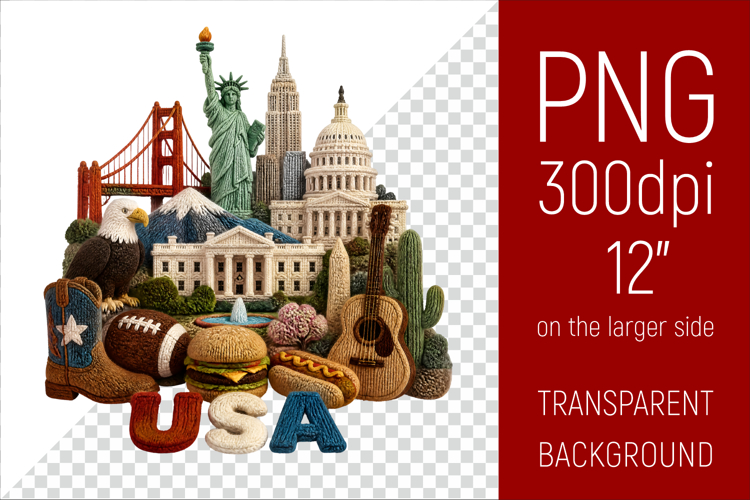 USA Travel Landmark | National Culture Illustratio