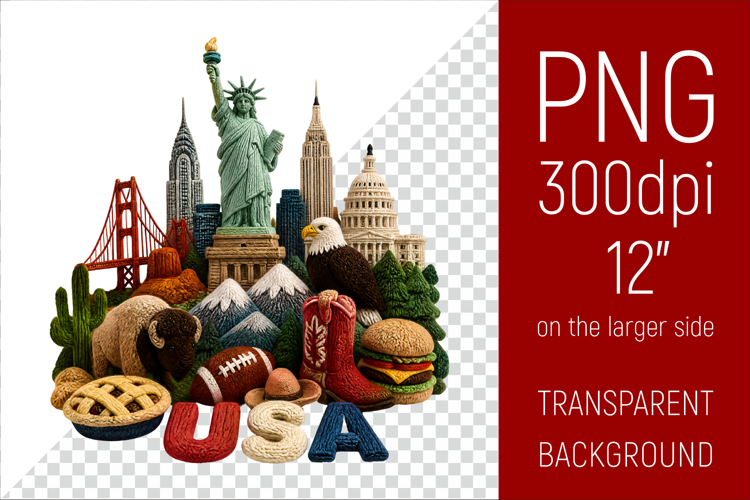 USA Travel Landmark | National Culture Illustratio